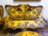 Couch in the home of Gaudi, Barcelona, Spain
