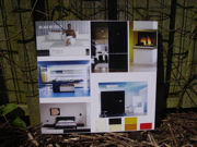 Moodboard with used colors and furniture